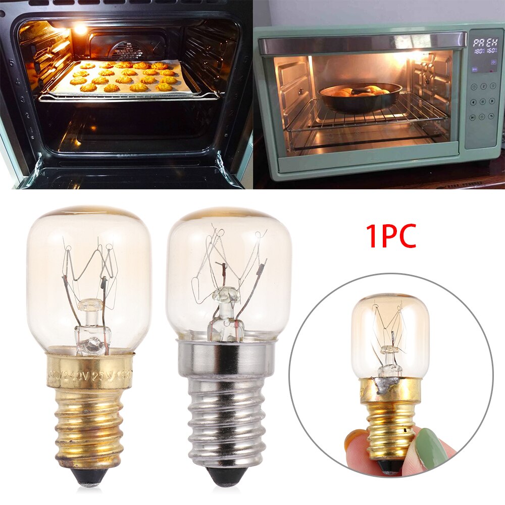 mini 220v 300 gradere høy temperatur 15w / 25w ses  e14 ovn brødrister / fuktig lyspærer kjøkkenvifte lampe salt pære lys