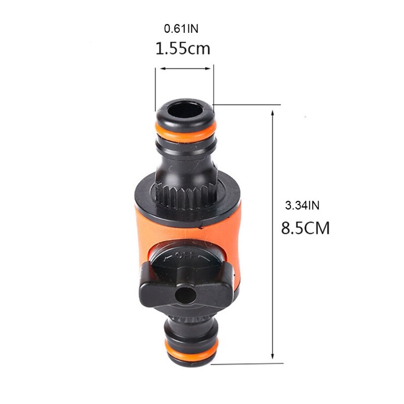 Quick-release Double-Way Water Pipe Joint with Switch In-line Shut-off Connector for Garden Hose Pipe Hose Clamp Repair Kit
