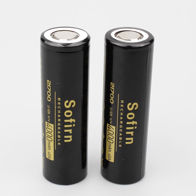Bateria recarregável 40a 21700 v 10c da bateria de sofirn 4000 3.7 mah baterias altas poweful do dreno da pilha da descarga de lítio 21700 v 10c para a lanterna elétrica