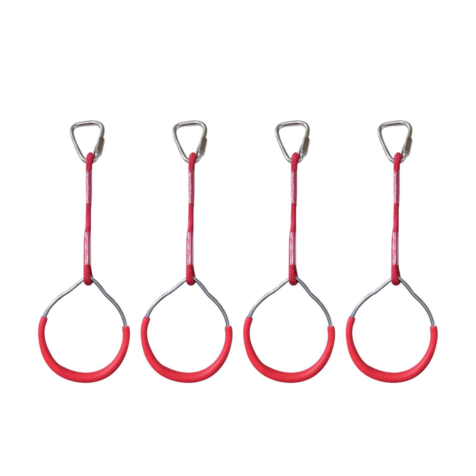4pcs Indoor Swing Fitness Playground Portable Pull Up Easy Install Home Gym Children Gymnastic Ring Multipurpose Heavy Duty: Red