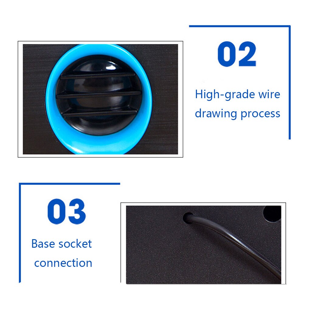 Surround Portable Computer Speakers With Stereo Bass Usb Wired Powered with 3.5mm Audio Plug for Laptop Phone