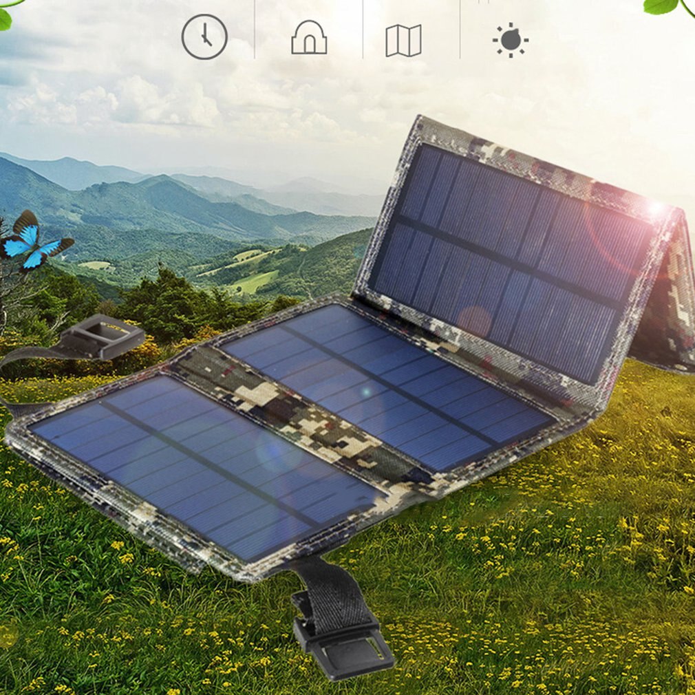 Outdoor Usb Efficiënte Zonnepanelen Draagbare Vouwen Waterdicht Zonnepaneel Praktische Duurzaam Charger