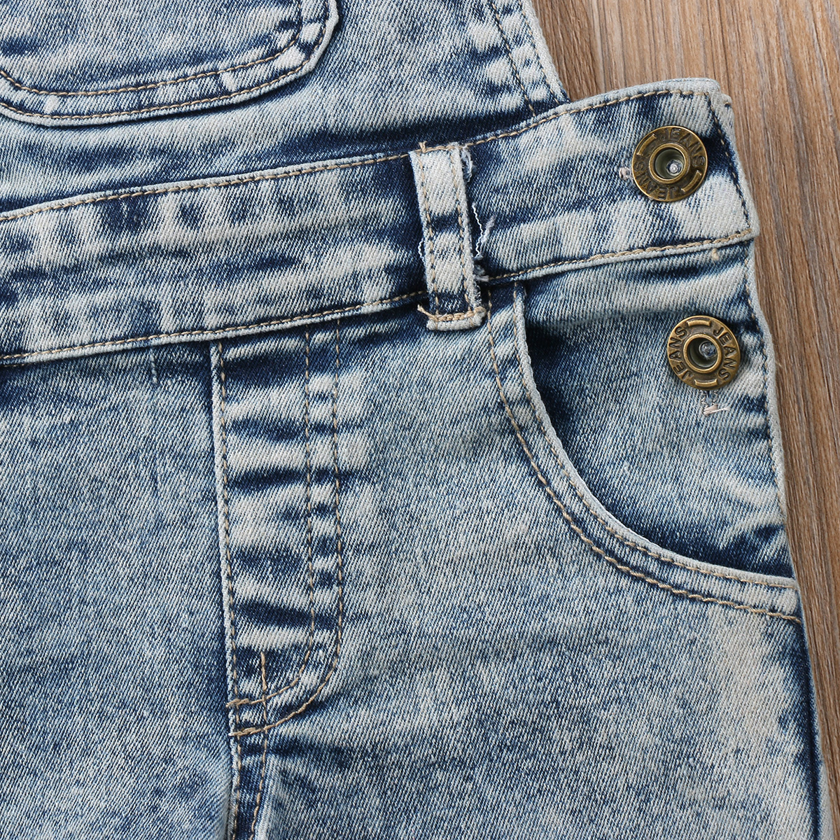 Citgeett freundlicher Baby Jungen Mädchen Deinm Lätzchen Blau Hosen Overall Strampler Outfits Kleidung Niedlichen Sommer Weste Kleidung