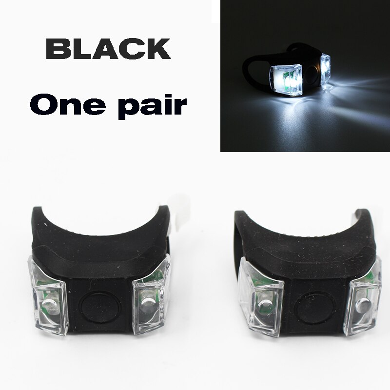 4PCS Strollers Cycle Frog Night Light Waterproof Silicone Caution Lamp Outdoor Security Alert LED Flash Remind Safety Accessorie: Two black