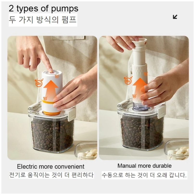 Pojemnik próżniowy na ziarna kawy, słoik próżniowy, pojemnik robić przechowywania zbóż kuchennych, hermetyczny pojemnik, szczelny kanister na herbatę.