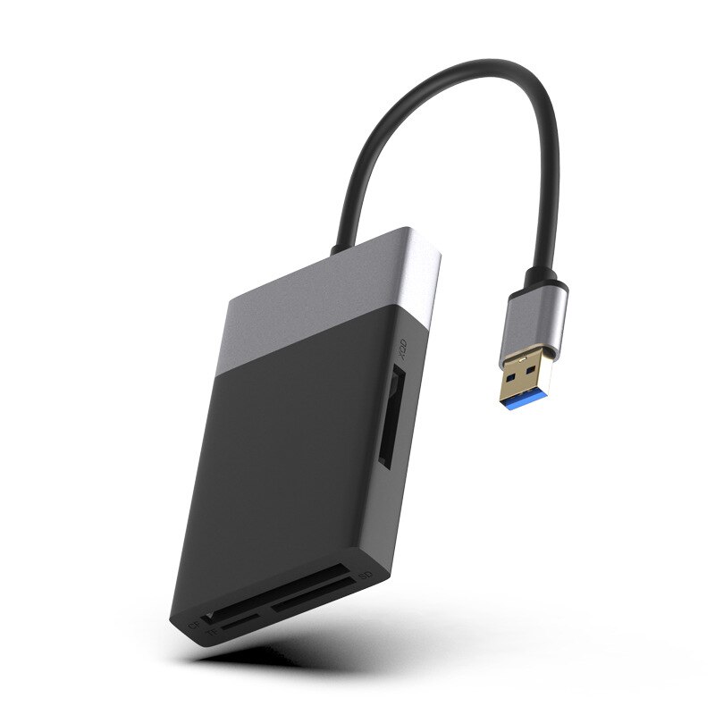 6in1 Usb 3.0 Hub Kaartlezer USB3.0 Naar Cf Xqd Sd Tf Memory Card Reader Writer Otg U Flash Disk adapter Voor Windows Mac Laptop Pc