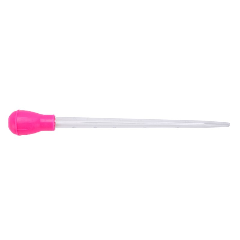 28/43CM 30/50ml pipette fish tank siphon pump water changer aquarium pipette BBQ Tool Supply tube aquarium clean tool: Pink / 28cm length 30 ml