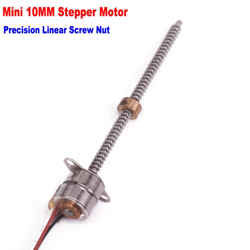 Mini 10mm Stepping Motor DC 5V 2-phasse 4-wires Micro Stepper Engine Precision Long Linear Lead Screw Nut Slider 50mm Stroke