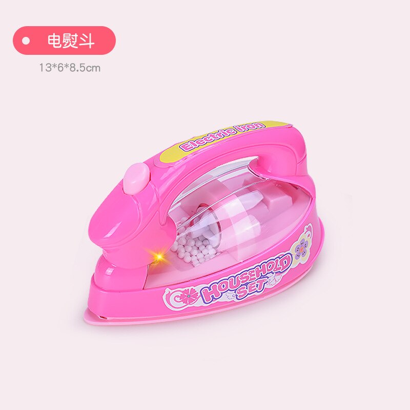 Vibrerer det samme barn mini apparat sæt simulation vaskemaskine legetøj små apparater pige lege hus legetøj: Elektrisk jern