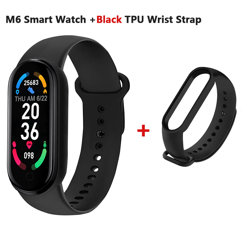 M6 Smart Horloge Armband Mannen Vrouwen Waterdichte Sport Smartwatch Fitness Tracker Hartslagmeter Voor Xiaomi Apple Android: D
