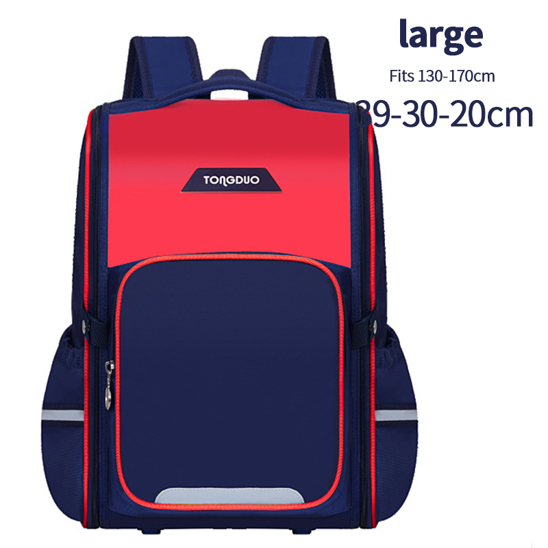 OYIXINGER Fashion Student Bag 2 Size zaino per ragazzo e ragazza adolescenti zaino leggero per bambini di grande capacità resistente all&#39;usura: Large Red