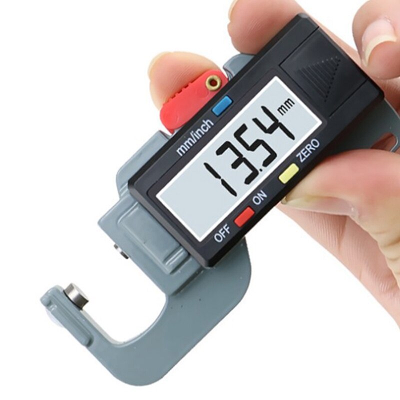 Precise Digital Thickness Gauge Meter Tester Micrometer Lateral Thickness Gauge for Leather Steel Plate Cloth 0-12.7 mm