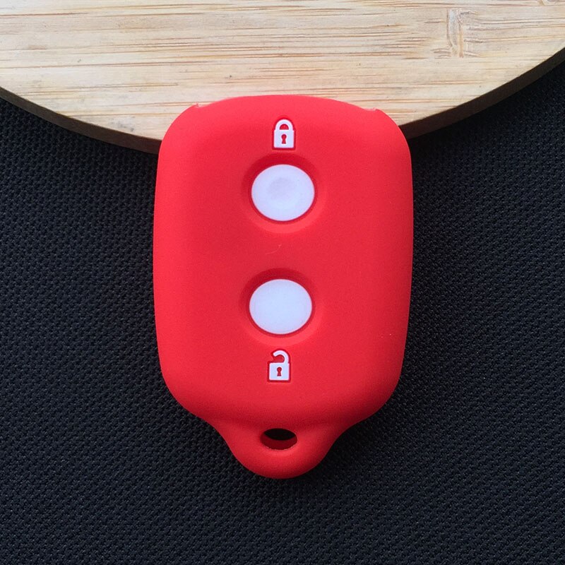 Key Cover Voor Daihatsu Terios 2 Siliconen Autosleutel Cover Beschermd Fob Shell Case Voor Avanza Rush Corolla Ipsum 2 knop Sleutel: Rood