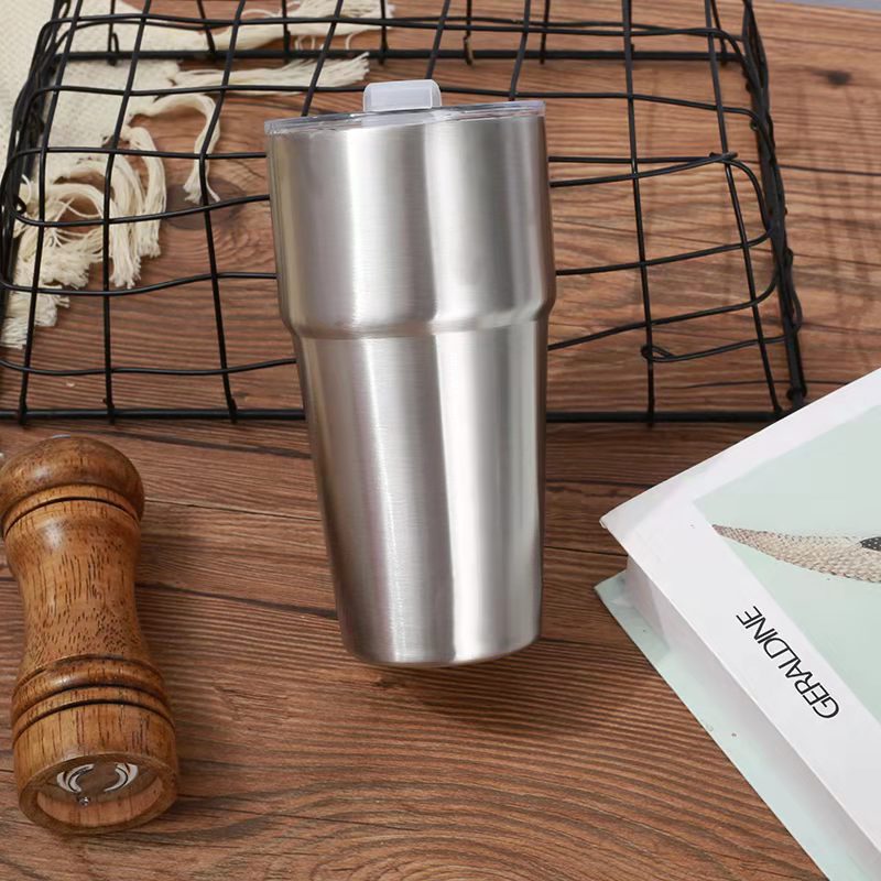 16oz Stackable Cup Travel Tumbler Stainless Steel Mug Ice Termo Double Wall Insulated Coffee Termo Caneca Termica Water bottle: sliver