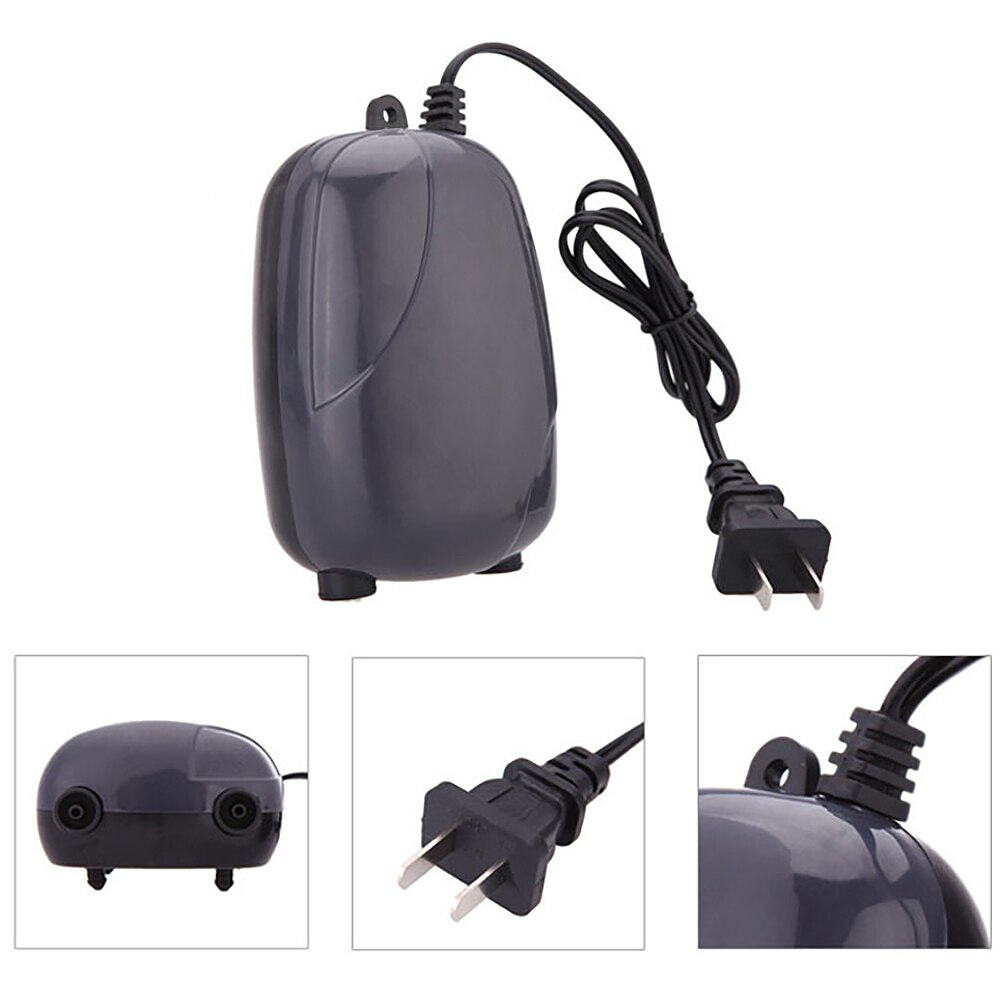 Aquarium Air Pump 220v 3w Single Double Outlet Fish Tank Mini Air Compressor Oxygen Pump Aquarium Accessories For Fish Tank