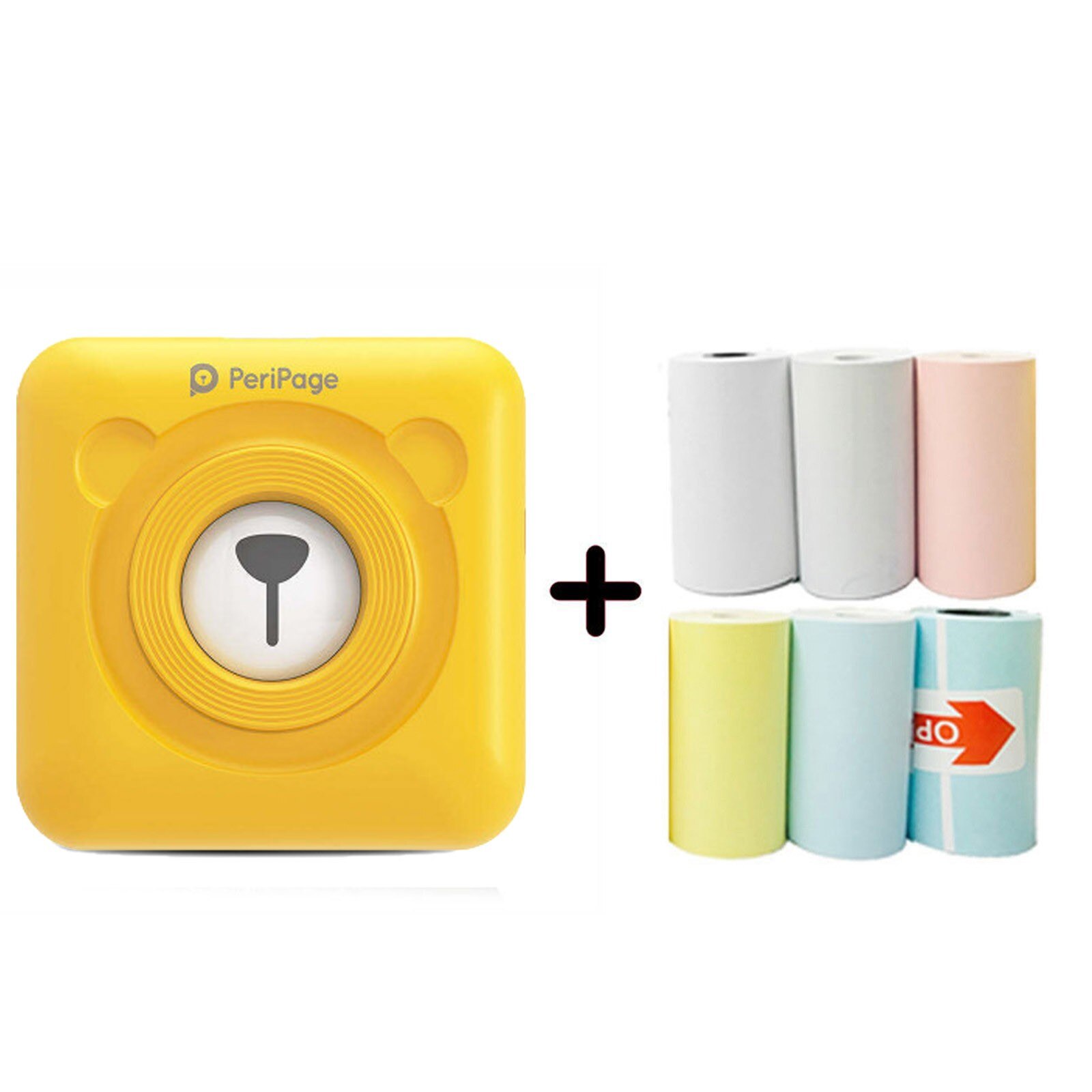 40 # Draagbare Thermische Bluetooth Printer Mini Foto 'S Printer Mini Draadloze Pos Image Photo Voor Telefoon 58Mm Pocket machine: Yellow 