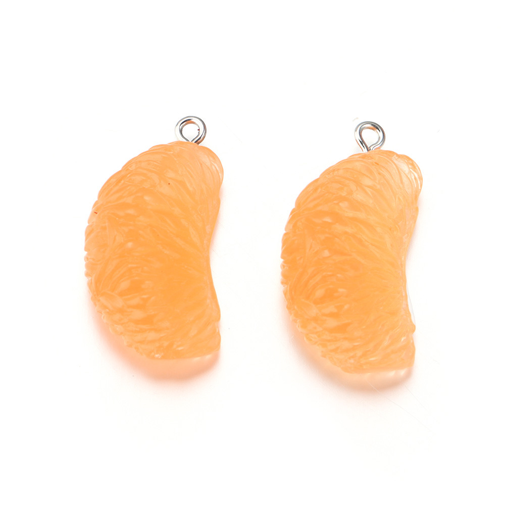 5 Stuks Kleurrijke Hars Fruit Charms Gesimuleerde Aardbei Apple Hanger Voor DIY Oorbel Armband Ketting Sieraden Maken Accessoires: Blauw