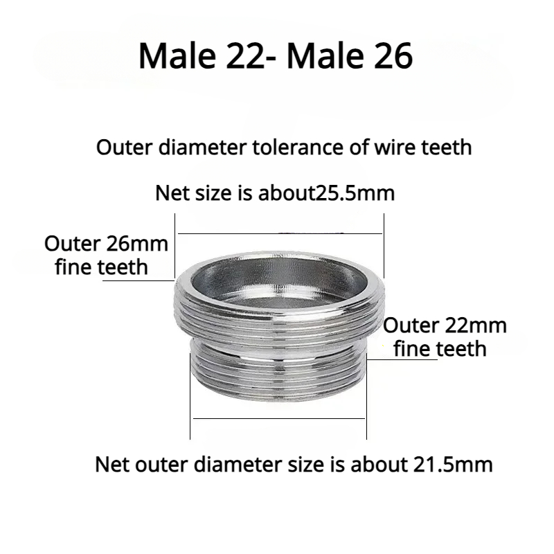 1 teile/los M22 zu M20 M18 M28 Gewinde Edelstahl Stecker Wasserhahn Gelenke Wasserfilter Zubehör Küche Wasserhahn Adapter: Orange