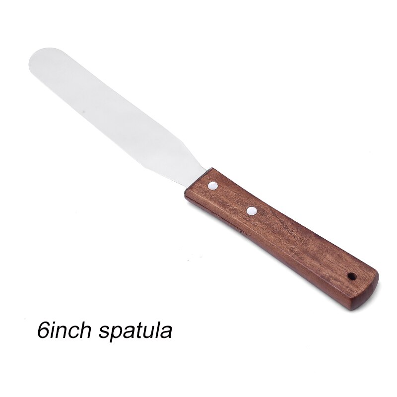 Fais Du 4 6 8 10 Inch Spatel Cake Decoreren Gereedschap Roestvrij Staal Met Houten Handvat Crèmemes Spatel Voor Cake Gladder Gladdere Glazuur: green