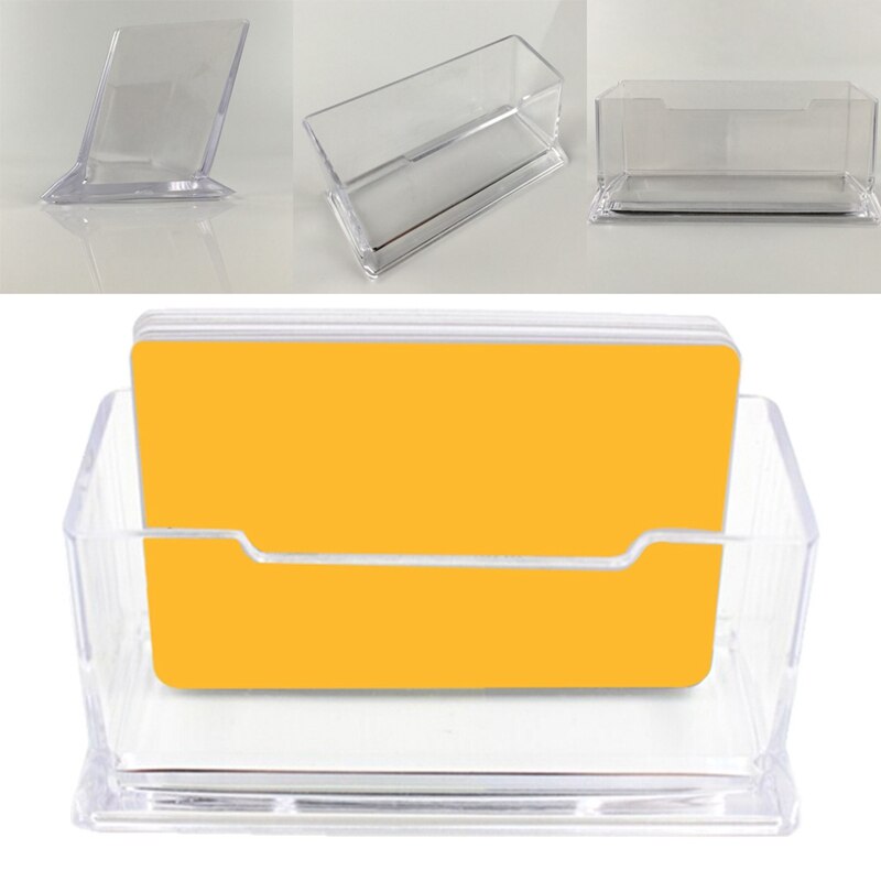 1pc transparante visitekaartjeshouders voor op het bureau, bureau organizer, displaystandaard, acryl kantoorbenodigdheden, bureauaccessoires