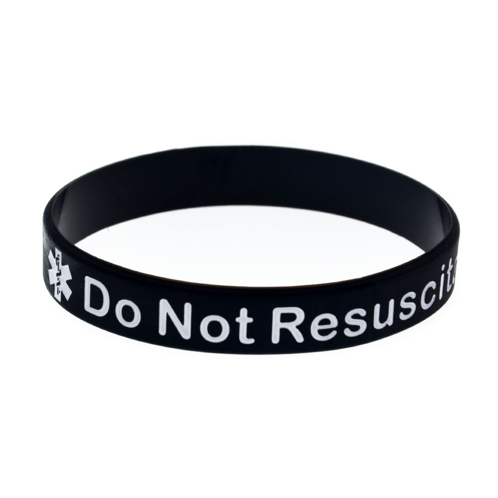In Case Emergency Do not Resuscitate silicone bracelet simple and versatile men and women sports bracelet: 02 one pcs