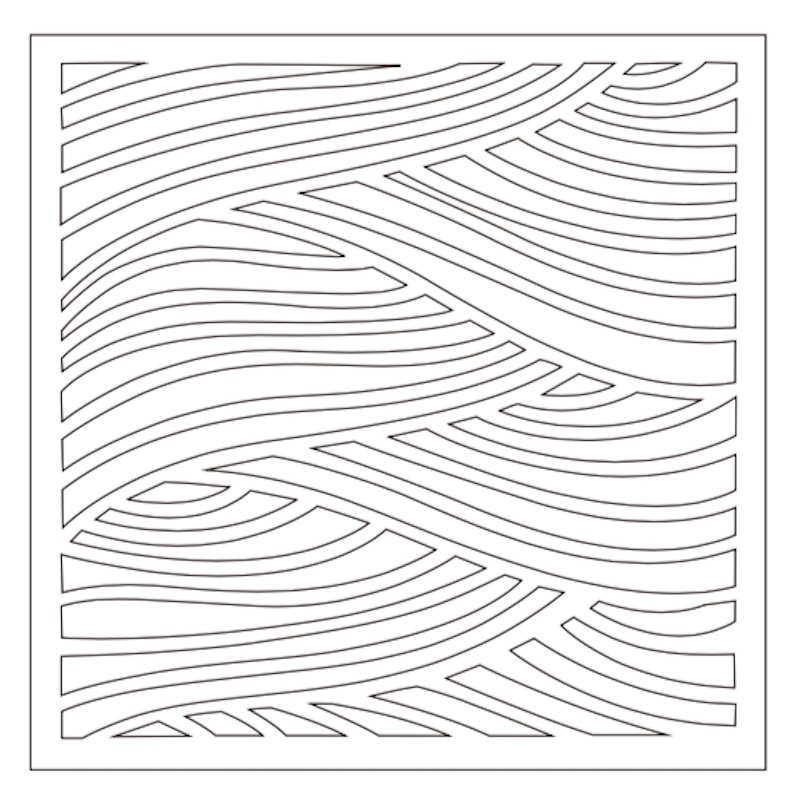 Plantilla de plástico para pintura de olas de superficie marina, plantilla de papel para manualidades decorativas,