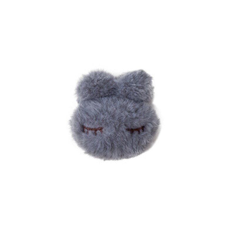 Drap de lit en peluche avec griffe de lapin, 4 pièces, housse de couette, bretelles, bretelles, couvre-matelas, antidérapant, attaches de couette: Gray rabbit