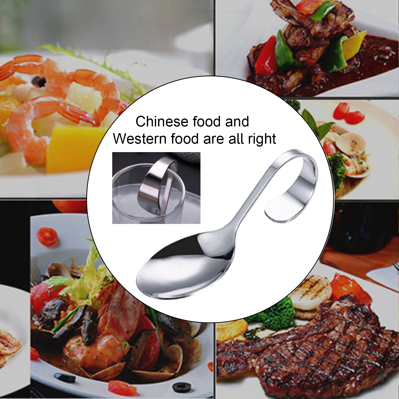 1 Piece Stainless Steel Curved Handle Scoop Serving Scoop