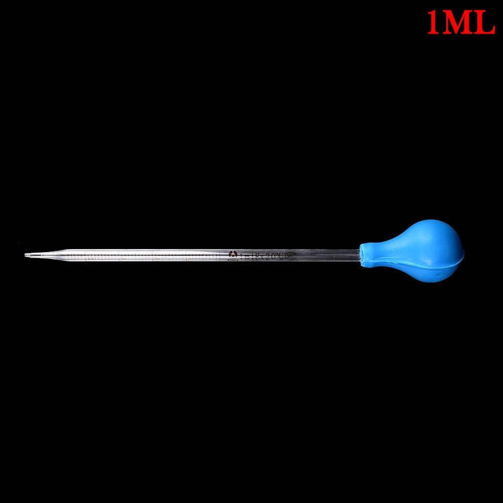 Clear Glass Pipette With Rubber Cap Graduated Transfer Pipette 1ml 2ml 3ml 5ml Pipettes