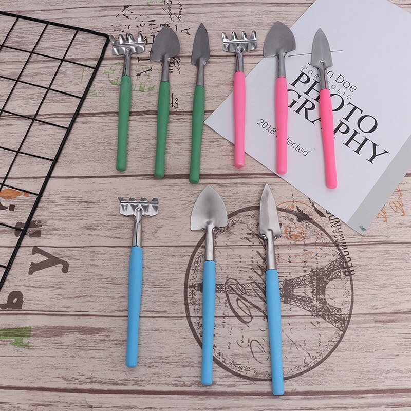 3pcs/lot Home Gardening Tool Set Balcony Home-grown Mini Digging Suits Shovel Rake Garden Tools Combination Pink Blue