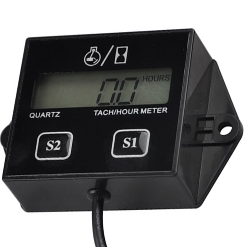 Digitale Toerenteller LCD Digitale Tach/Urenteller Gauge RPM Tester Met Draad voor 2/4 Takt Motor Motorfiets, Instrumenten
