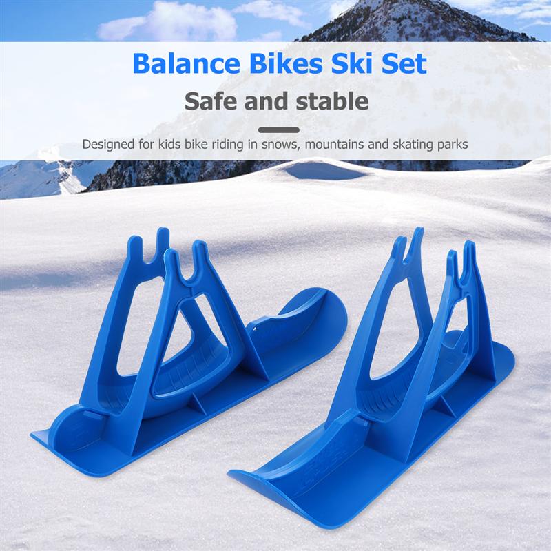 12- tommer balance cykel ski slæde til børn 2 stk cykelhjul mount skiløb snowboard vinter udendørs sportsartikler ski board
