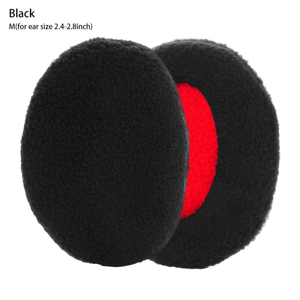 Bandless Ear Muffs Fleece Ear Muffs Thick Winter Warm Ear Covers Cold Weather Ear Warmer for Men Women: black