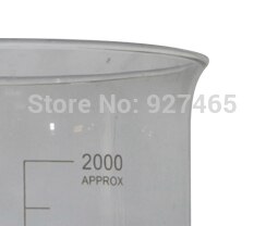 Yhchem kemiske lab glasvarer borosilikatglas 3.3 2000ml glasbæger