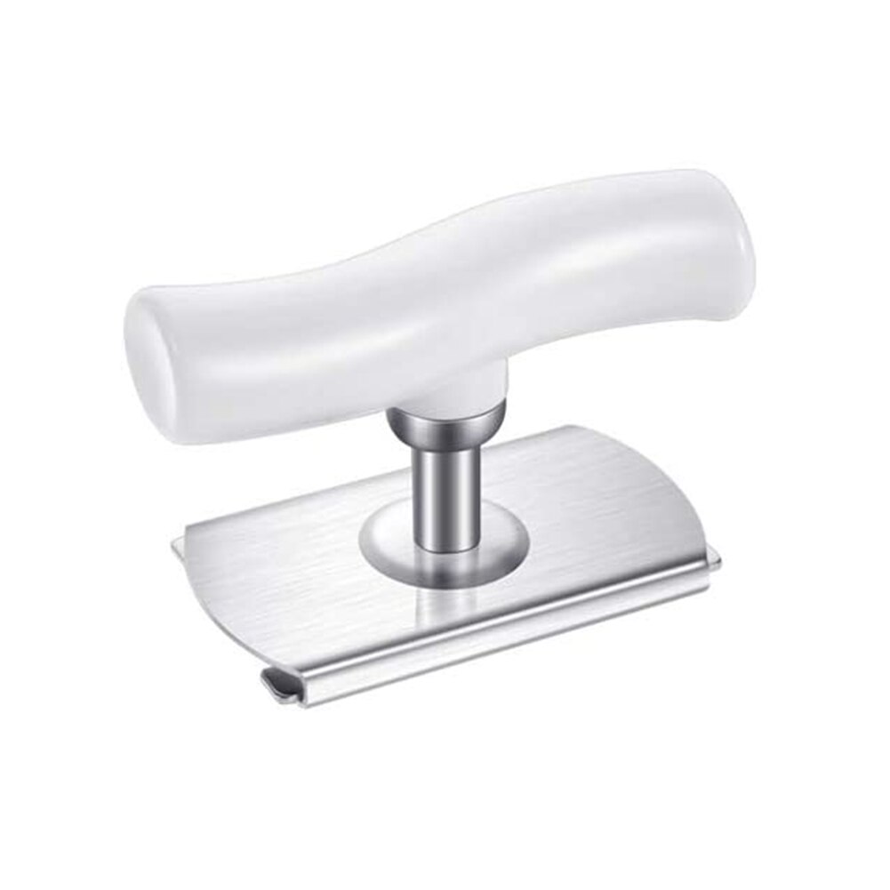 Herramientas para abrir latas, tapa de acero inoxidable, fácil de usar, abridor Manual de tarros, tapas ajustables de 1-3,7 pulgadas para Cocina: White