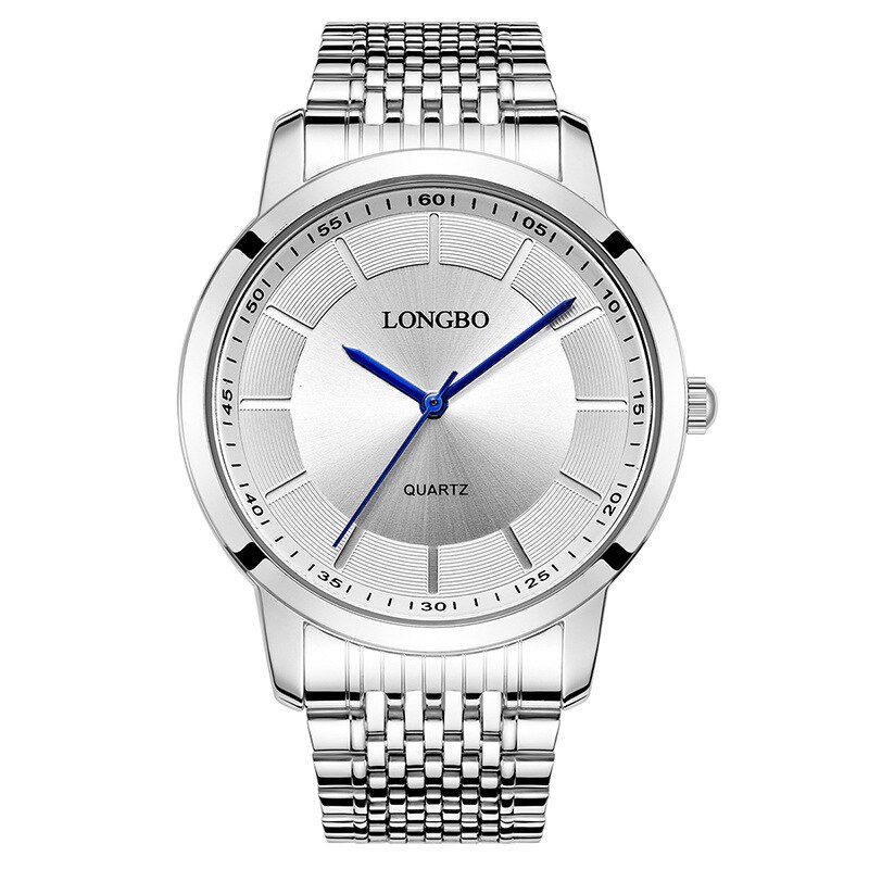 LONGBO80281 Heren Leisure Quartz Horloge Eenvoudige Roestvrij Stalen Horloge Paar: Ivoor