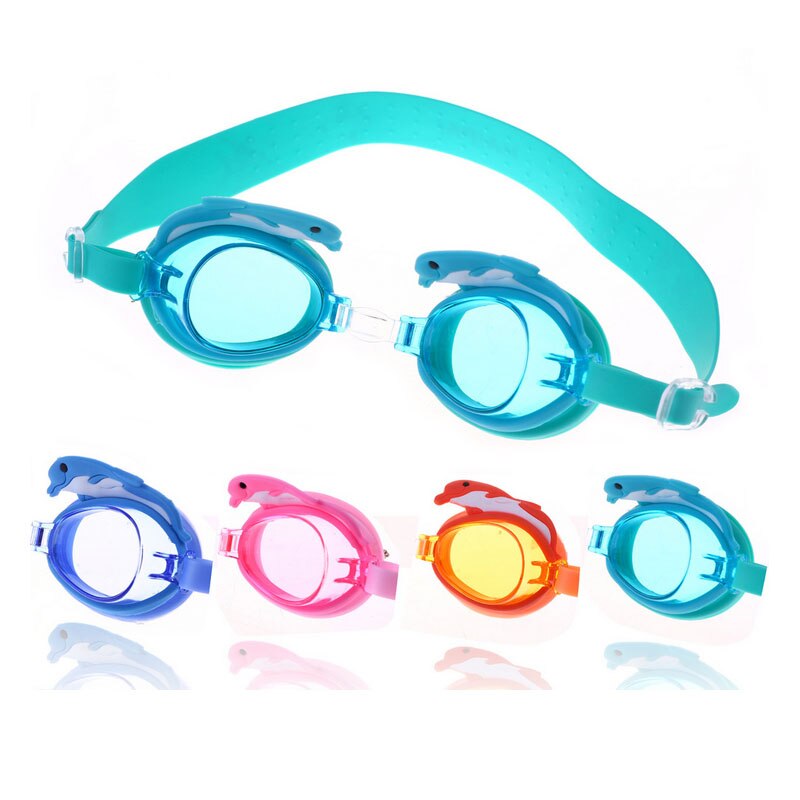 Gafas de natación antiniebla para niños, lentes impermeables con de delfín, de silicona y dibujos animados