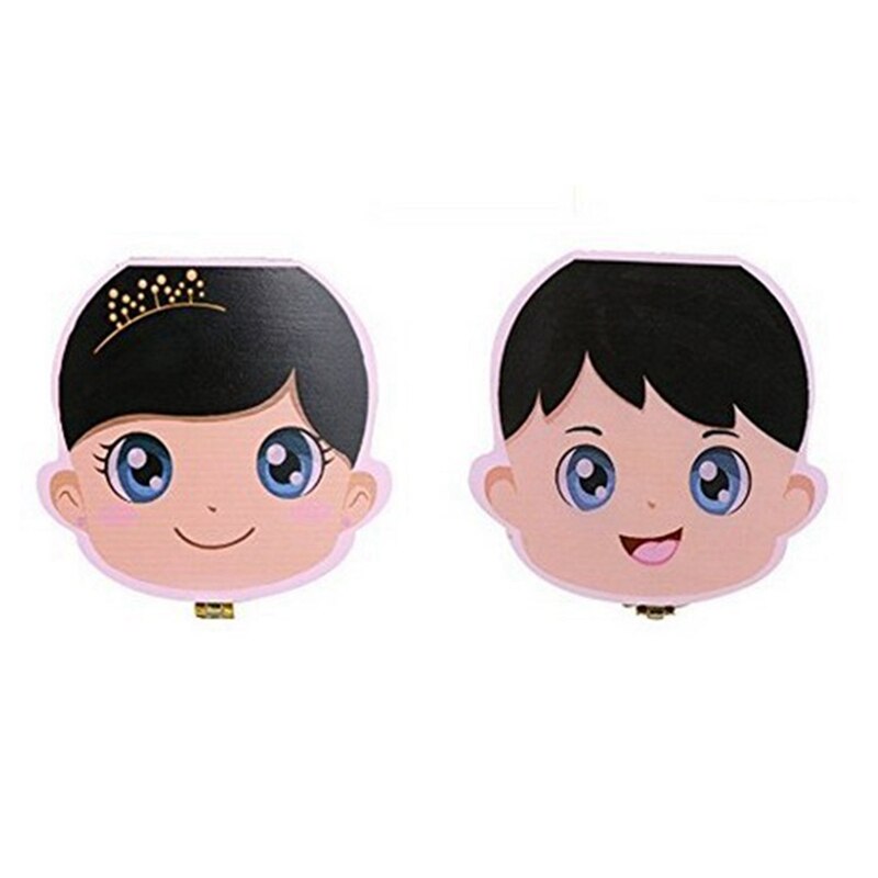 Kids Tooth Box Organizer For Baby Save Milk Teeth Wood Storage Box