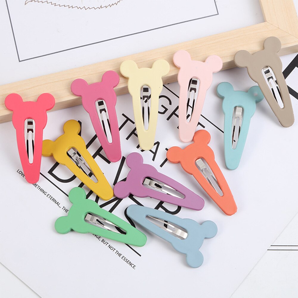 1Pc Matte Vernis Bb Clips Meisjes Haarspeld Konijnenoren Haar Clips Voor Meisjes Kinderen Haar Accessoires