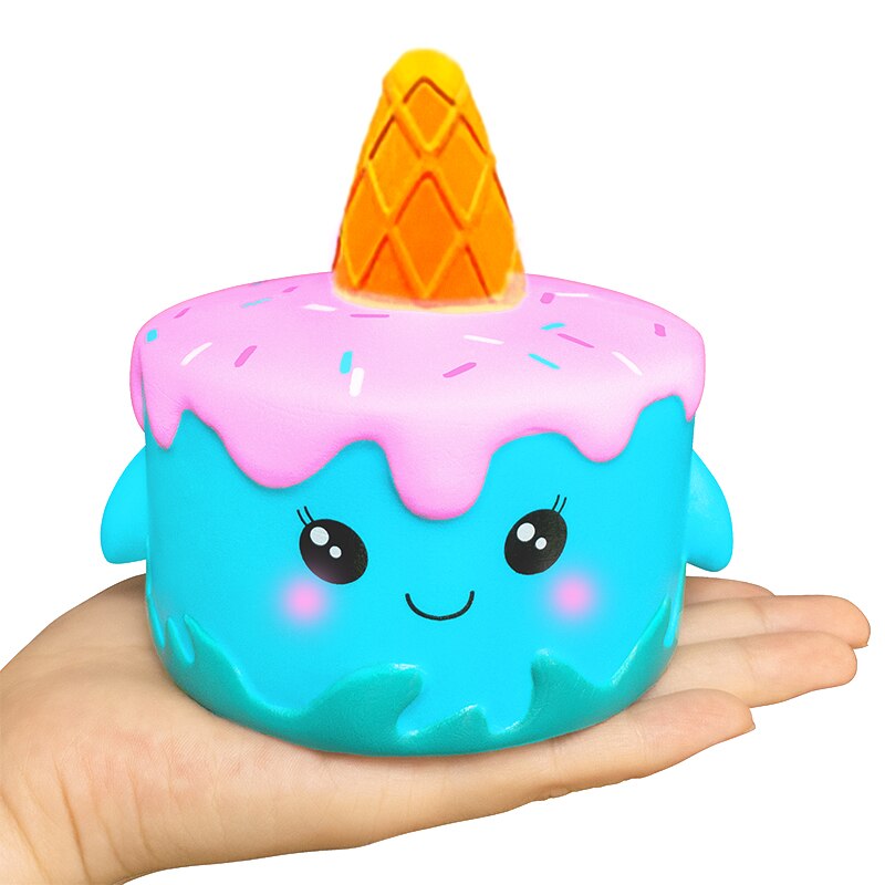 Jumbo stor kawaii squishy söt hjortkaka mat doftande hamburgare squishies långsamt stigande antistress kläm leksak för barn