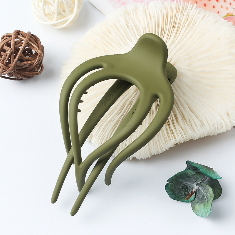 Pinzas para el pelo grandes para mujer, pinza de plástico acrílico con flor, garra de pasador con pico de pato, horquilla para niña, herramientas de peinado, accesorios para el cabello: Morado