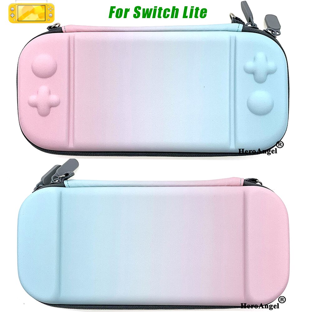 Cor gradiente portátil bolsa de transporte caso para nintend switch console protetor para nitendo interruptor lite mini acessórios armazenamento