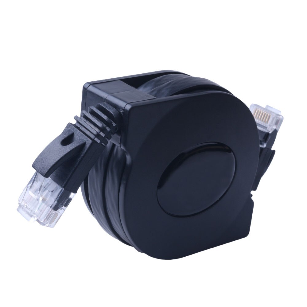 Elistooop Retractable Ethernet Network Cable Cat6 LAN Cord 1Gbps Full Copper Flat Scalable