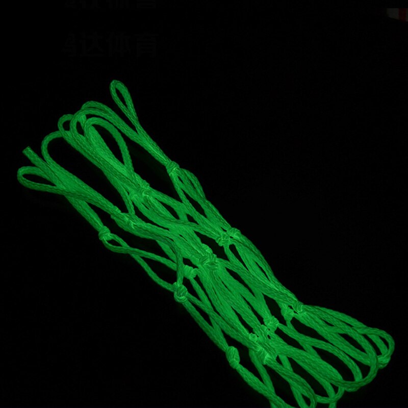 Luminous Basketball Nets Glowing Light Shooting Green Fluorescent Ball Mesh Nylon Standard Basketballs Hoop Net Night LED Strip