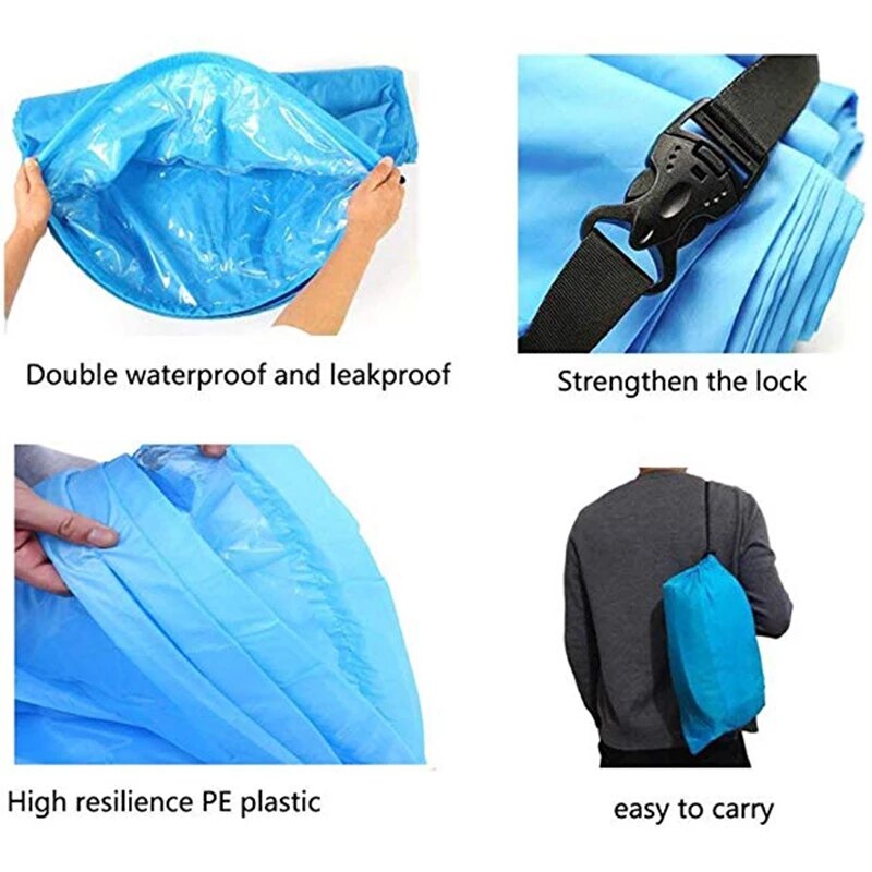 Camping Inflatable Sofa Lounger Air Sofa Lazy Bag Portable Air Bed Down Sleeping Bag Outdoor Ultralight Beach Travel Bag