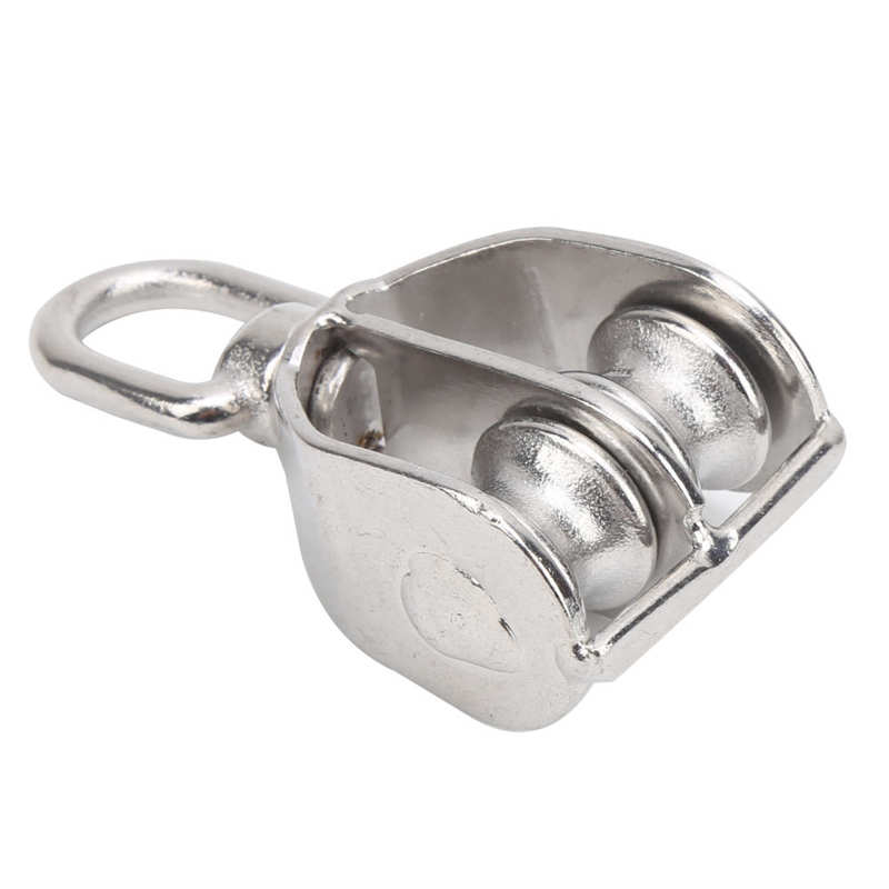 Stainless Steel Heavy Duty Traction Wheel Double Wheel Lifting Rope Block