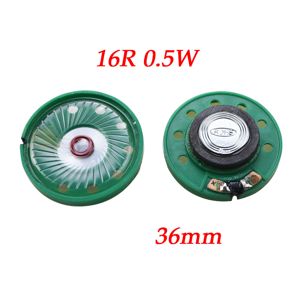 1 Uds 16 Ohm 0,25 W 0,5 W 16 Ohm timbre magnético externo altavoz de juguete 16R diámetro 21mm 23mm 27mm 29mm 36mm 40mm: Castaño