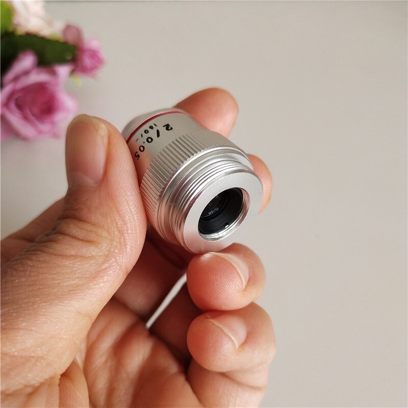 2X 195 Lab Educational Biological Microscope Achromatic Objective Lens 2 Times Optical Lens with Standard RMS Thread 20.2mm