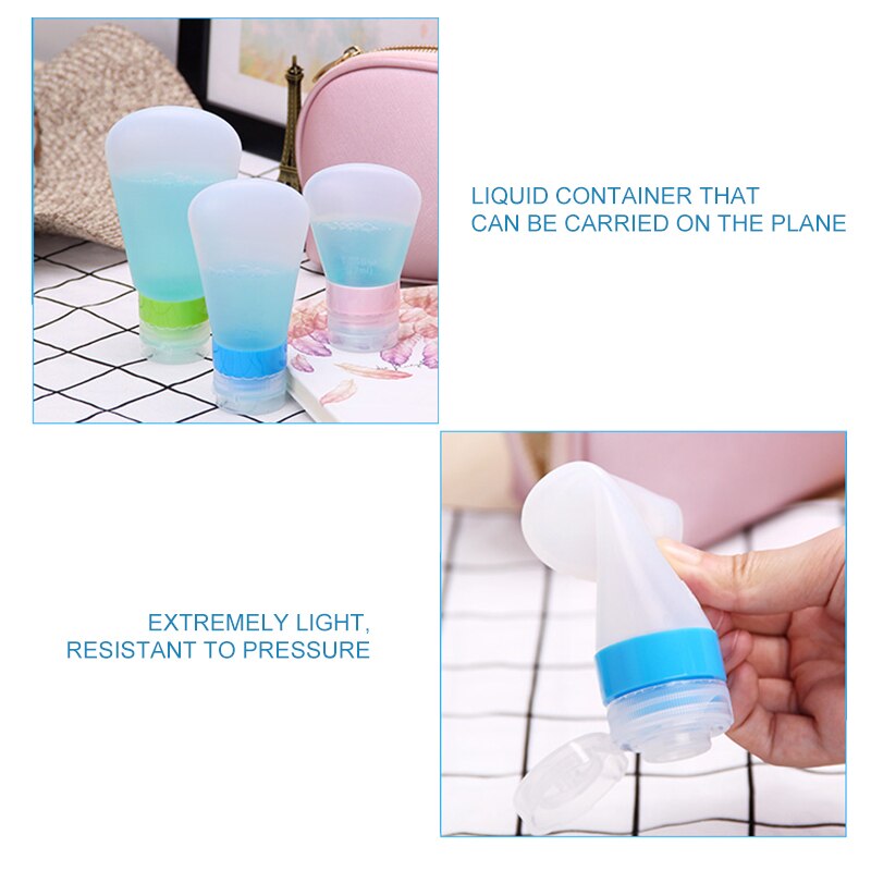 Outdoor travel portable shampoo shower gel silicone bottle cosmetic bottle Reusable Empty Boxes Home Travel Organizer Bottle