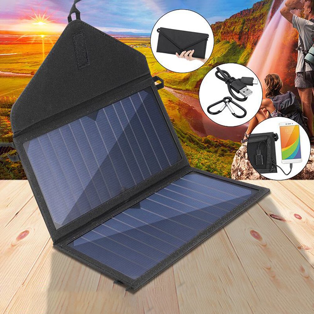 Solar Panel Honeycomb Polysilicon Sun Power Panel 5V 2A USB Folding Solar Cells Charger